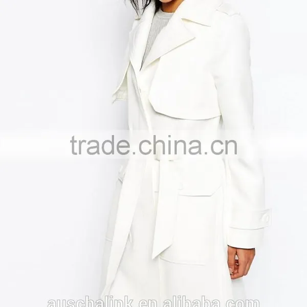 Trendy Russian Style Women White Elegant Winter Coat photo-3