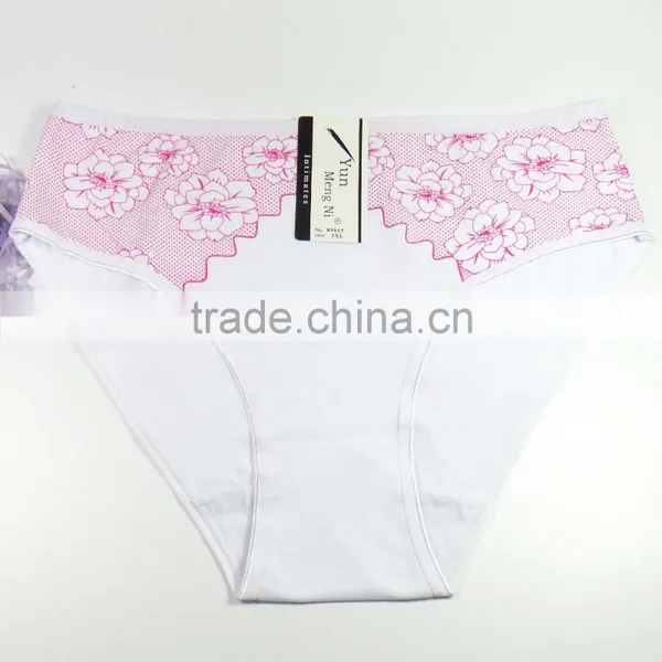 Breathable Cotton Panties With Flower Printing Grils Briefs Sexy Lingerie photo-5