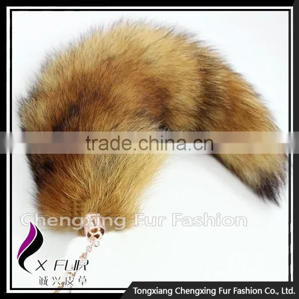 CX-R-42 Lovely Design Key Chain Fox Fur Tail Custom Keychain Bag Decoration photo-3