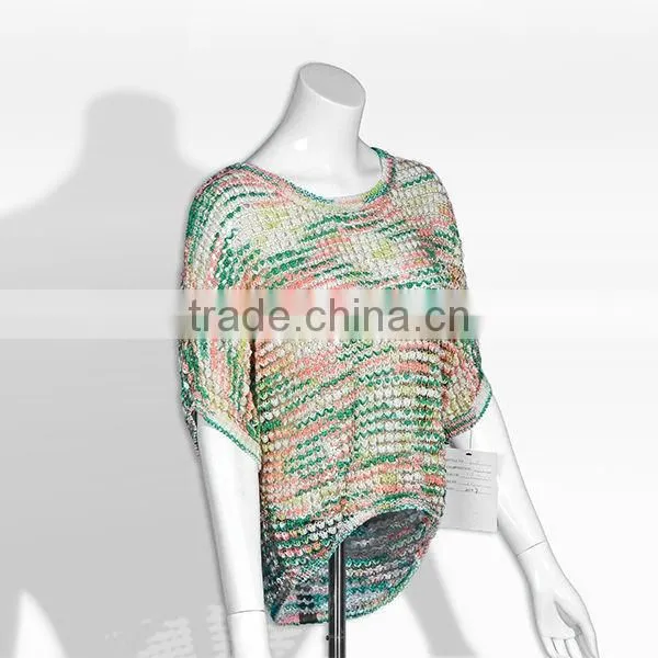 2015 High Fashion Short Sleeve Woman Knitwear Summer