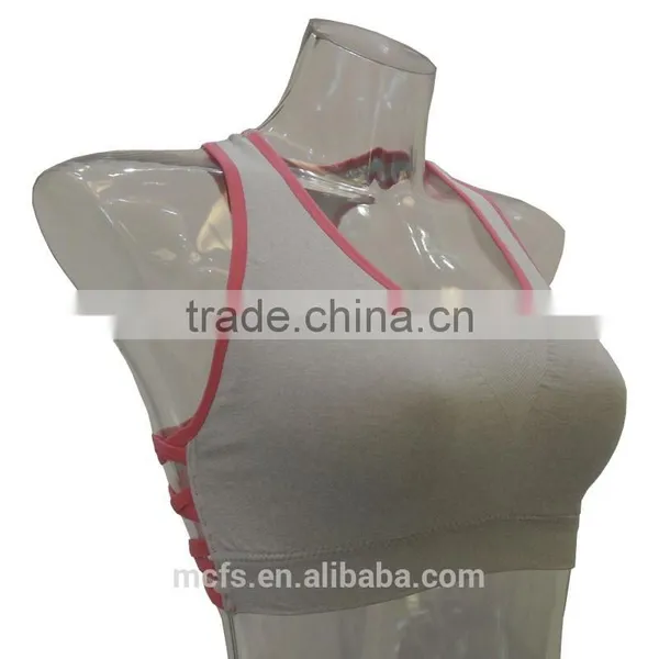 Seamless Straps Sprots Bra Wire Free Sports Wear Underwear Sexy Women Bra photo-2