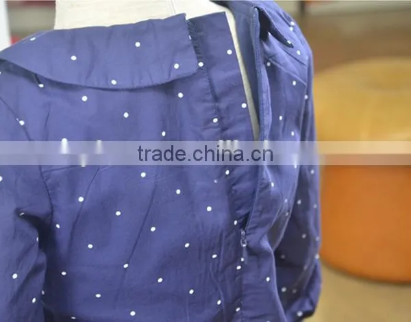 White Polka Dot Fashion One Piece Girls Party Dresses With Zip Closure at Back photo-5