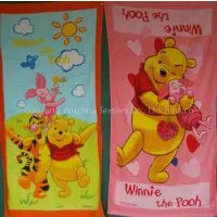100% Cotton Reactive Printed Cartoon Beach Towel for Kids