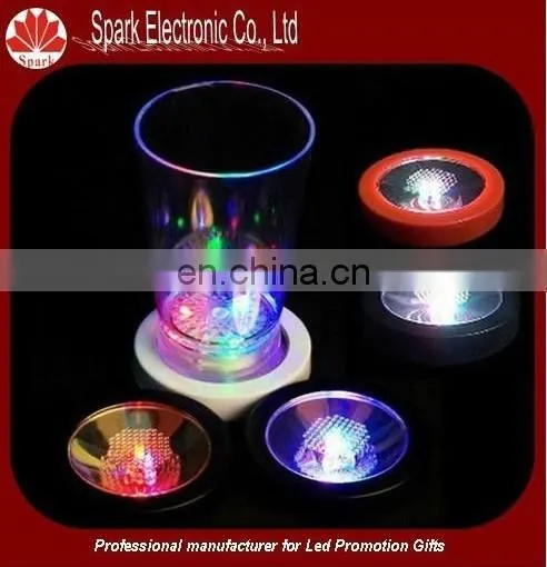 2015 Hot Sale Flashing Rgb Led Coaster for Christmas Decoration photo-6