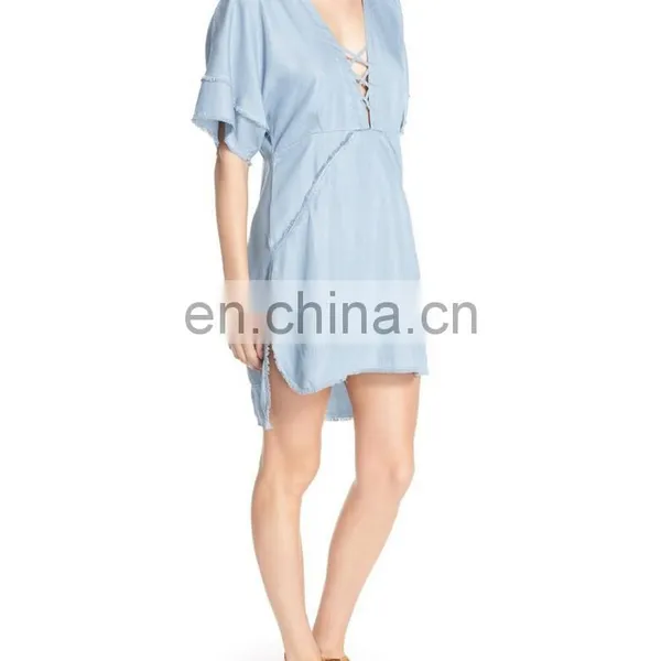 C103 Lace Neck Cover Up Tunic Beach Kaftan photo-3