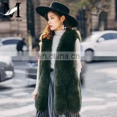 2016 Fashionable and Comfortable Women Vest Girl Apparel Natural Real Fur Vest photo-5