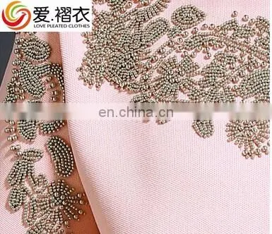 Pleated Short Dresses Beaded Chiffon Women Dresses Summer photo-6