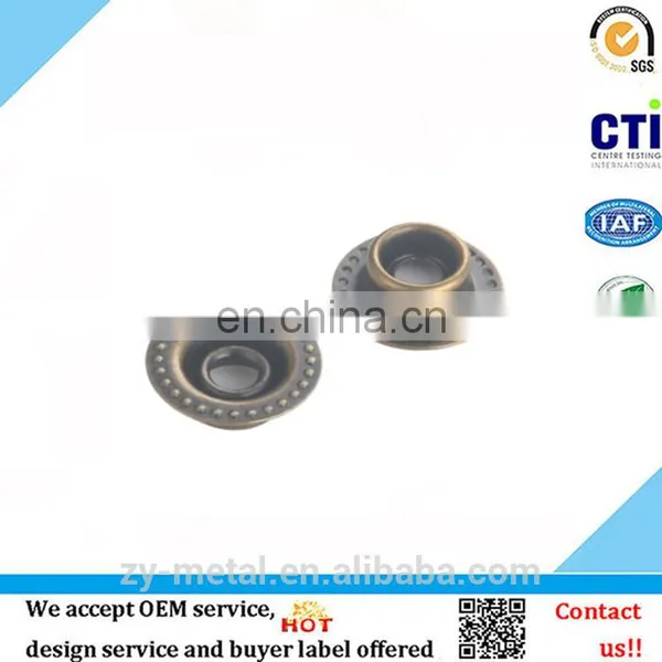 Brozen decorative eyelet for jeans, round metal jeans button