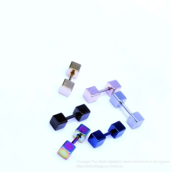 New Simple Square Thin Rod Ear Nail, Eyebrow Nail, Lip Nail, Human Body Foreign Trade Accessories Manufacturer Wholesale photo-4