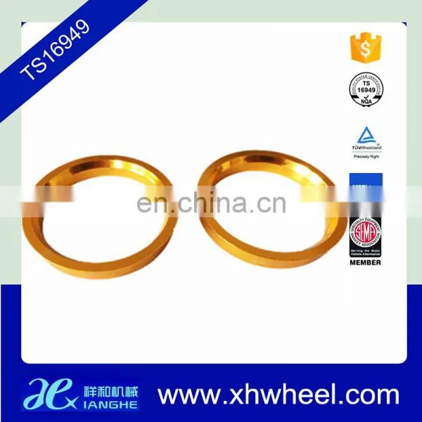 66.6 to 57.1mm Aluminum Car Wheel Hub Ring/Gold Center Ring photo-2