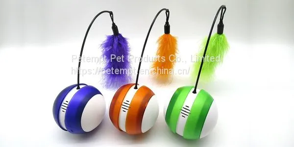 Rolling Tumbler Cat Toy With Bird Sound and LED Light
