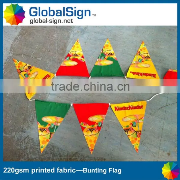 Shanghai GlobalSIGN Sublimation Printed 220gsm Polyester Bunting Flags photo-3