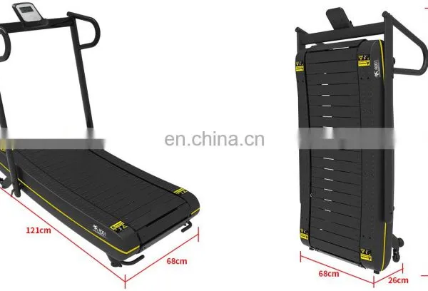 Cheap Folding Home Use Manual Treadmill Sport Curved Running Machine Non-motorized Wholesale Curved Treadmill & Air Runner photo-3