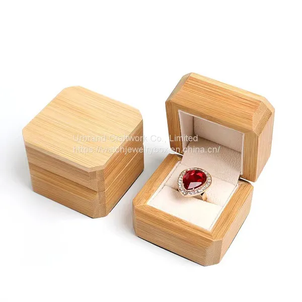 Bamboo and Wood Jewelry Box Bracelet String Packing Box With Customized Logo photo-3