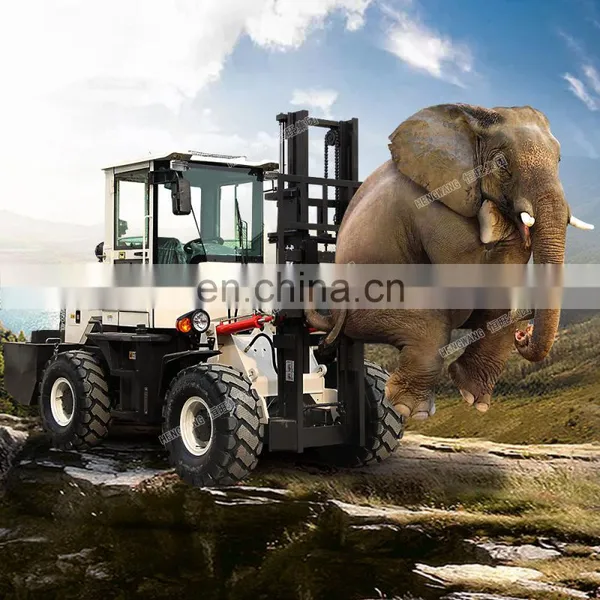 Fork Lift Truck Mounted Forklift 4WD Diesel China Forklift Truck Price 2ton Forklifts Trucks For Sale photo-3