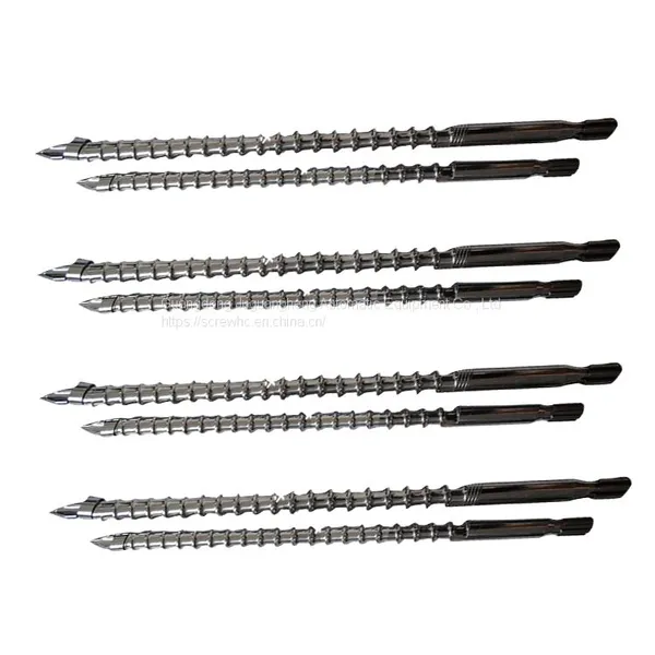 Double Alloy Screw for Vertical Injection Molding Machine Processed By Advanced Nitriding Technology With Hard Gold photo-3