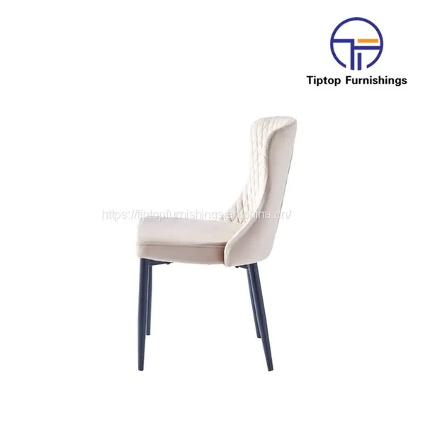 Tiptop Wholesale Restaurant Luxury Indoor Hotel Furniture Upholstered Leather Dining Chair photo-3