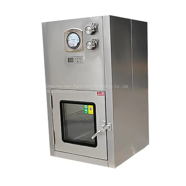 MRJH Explosion-Proof Laminar Flow Stainless Steel Radiation Protection Xenon Lamp Transfer Window/Pass Box for Clean Room