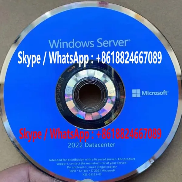 for W / Win Server 2022 data center OEM Software Coa Key Sticker License DVD Sealed Packing