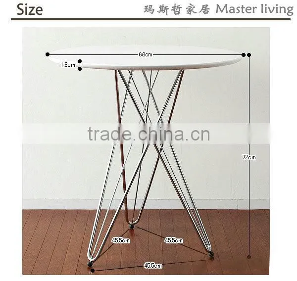 MDF Top Living Room Coffee Table Wire Leg Table photo-5