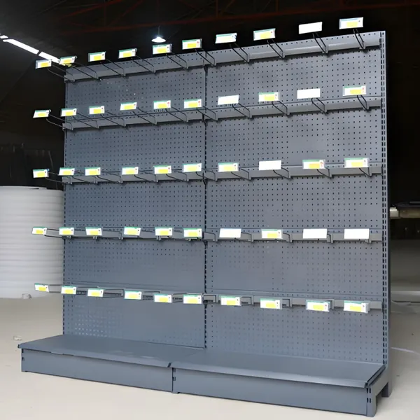 120x45cm Wall-Mounted Steel Tool Hanging Board Organizer Pegboard Panels Parts Storage Tool Display Shelf photo-3