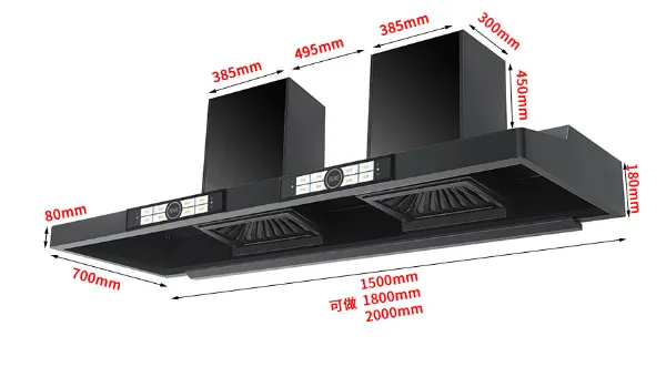 Rural Firewood and Soil Stove, Large Suction Range Hood, Stainless Steel Cover, High-power Range Hood（Wechat:13510231336）