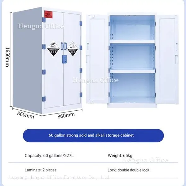 PP Cabinet With Adjustable Shelves | Leak-Proof, Easy to Clean | for Sulfuric/Nitric Acid Storage
