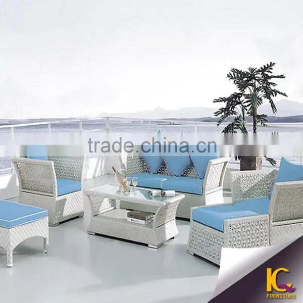 Outdoor Use Rattan Sleeper Sofas Modern Outdoor Plastic Rattan Sofa photo-6