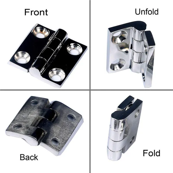Marine Grade CAST Solid 316 Stainless Steel Mirror Polished Butt Hinges for Boat, RVs photo-4