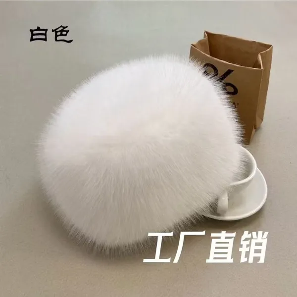 Winter Thick Fluffy Plush Skull Cap photo-2