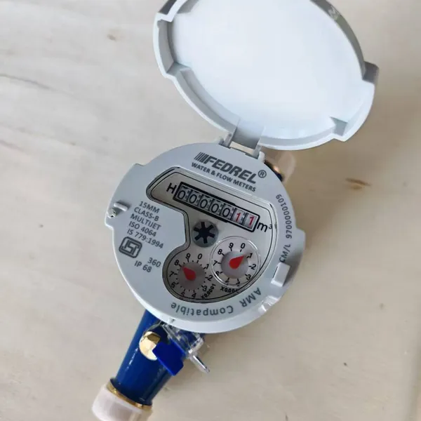 DN15 DN20 DN25 Multi-Jet Dry Dial Class B/C R160 Horizontal Water Meter Brass Body