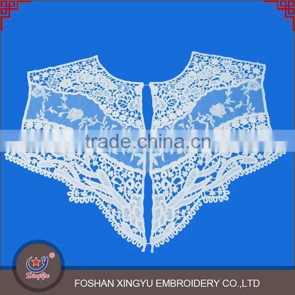 Fashion Decorative Cheap Fancy Symmetry Ladies Kameez Chemical Lace Neckline Embroidery Neck Design photo-3