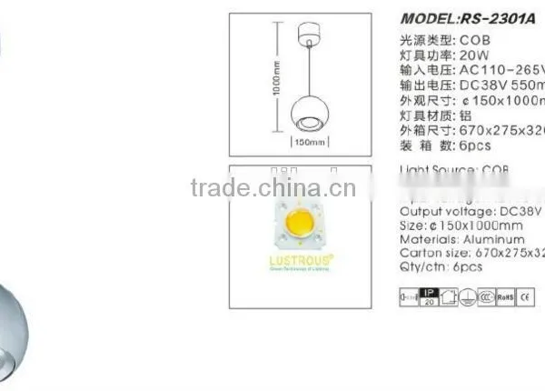 Modern Lighting OF Indoor 25W COB LED Pendant Lighting photo-4