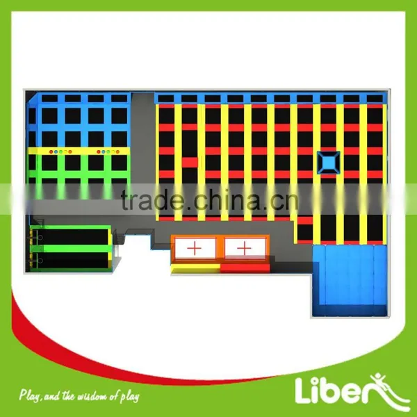 China Customized Size Gymnastic Jumping Indoor Trampoline Park, Airbag Trampoline Park photo-3
