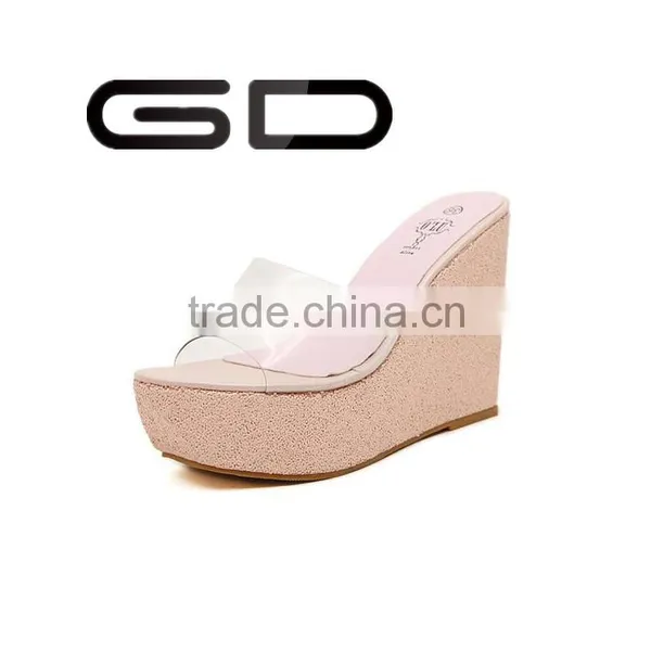 GDSHOE Ladies Open Toe Wedge Heels Sandal Slippers photo-5
