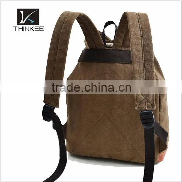 Girls Canvas Drawstring Backpack China Factory Drawstring Backpack Bags photo-4