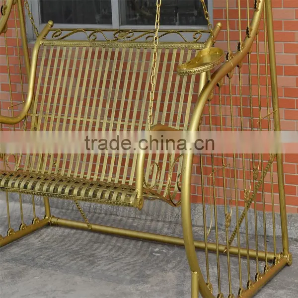 Outdoor Patio Garden Antique Metal Wrought Cast Iron Swing photo-2