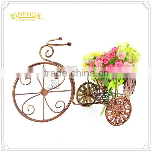Antique Garden Bike Planter Metal Bicycle Flower Pot photo-3
