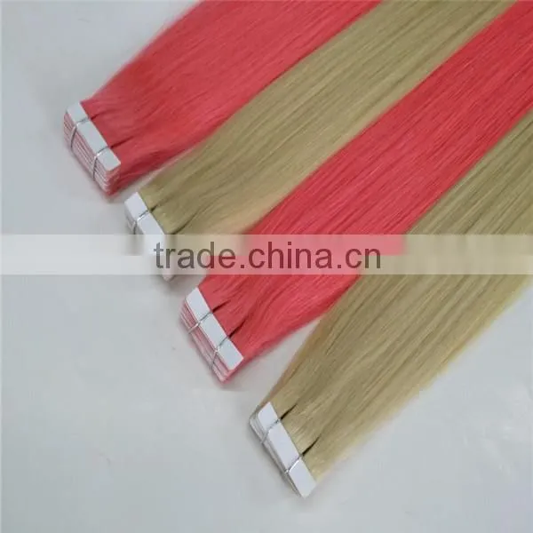 PU Tape In Remy Hair Straight 100% Human Hair Extensions photo-2