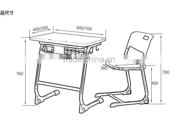 Cheap School Desk Set Student Tables Chair Sets Adjustable Desk photo-3