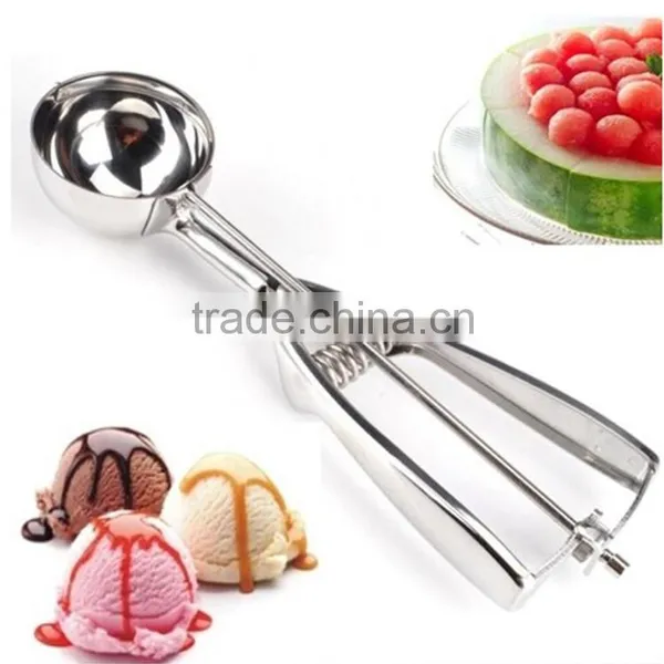 3 Pcs Stainless Steel Ice Cream Scoop Practical Ice Cream Stacks Tools Eco-Friendly Small Middle Large Spoons photo-2
