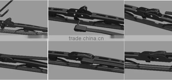 Chrome 1.2mm Streak-free Quiet Smooth Vehicle Accessories Front Windshield Stealth Passager Driver Wiper Blade for 2010 MKZ photo-6