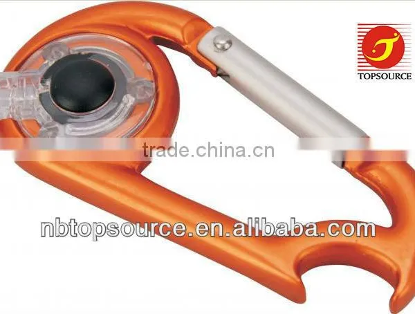 Aluminum Carabiner Clips With light and Bottle Opener
