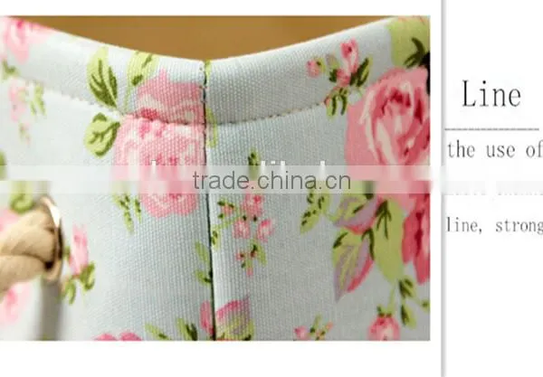 YIWU RODA 100%canvas Fashionable Floral High-capacity Folding Storage Box Quality Choice photo-5