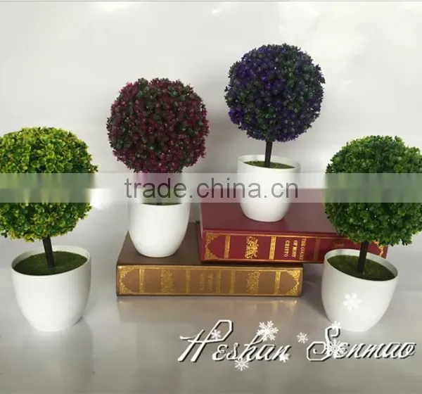 High Quality Artificial Topiary Grass Ball Bonsai for Table Decoration photo-2
