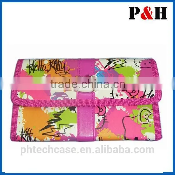 Newest Women Hanging Cosmetic Brush Roll Bag With Mirror photo-2