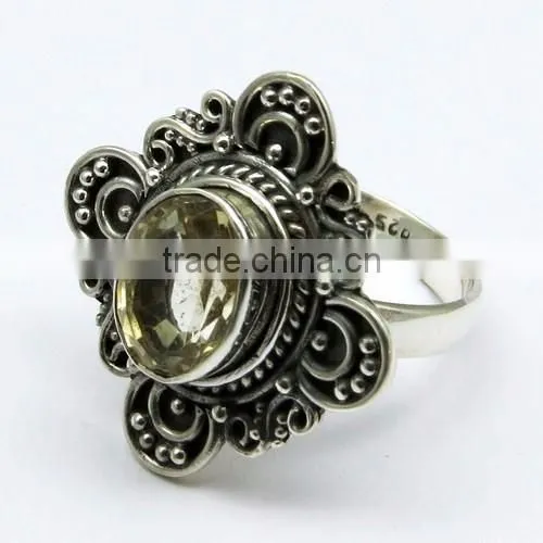 Excellent !! Citrine 925 Sterling Silver Ring, Online Silver Jewelry, Indian Gemstone Silver Jewelry photo-3
