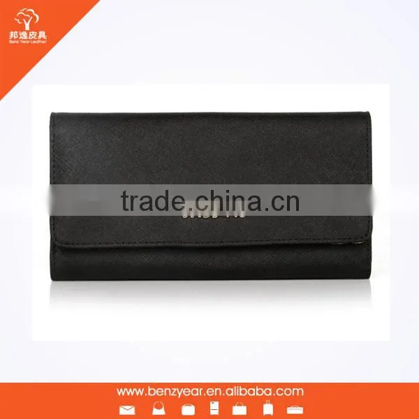 Guangzhou OEM/ODM Leather Wallet Supplier Luxury Fancy Geniune Leather Credit Card Wallet With Custom Logo