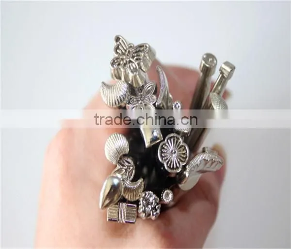 Leather Tools DIY Craft Leather Working Tools Metal Construction Leather Craft Tools Stamp Set