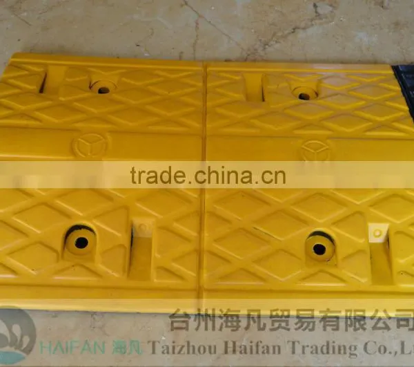 1000*350*50mm Durable Reflective Speed Hump for Crossroads/High Quality Hot Sell Rubber Speed Bump Used in Intersection photo-3